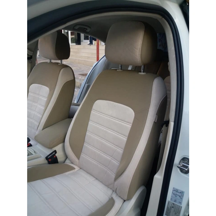 VW Passat B8 Ortalar Krem Tay Tüyü-Kenarlar Maldive Deri