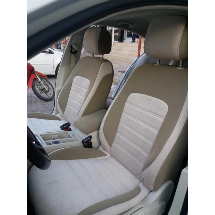 VW Passat B8 Ortalar Krem Tay Tüyü-Kenarlar Maldive Deri