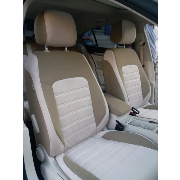VW Passat B8 Ortalar Krem Tay Tüyü-Kenarlar Maldive Deri