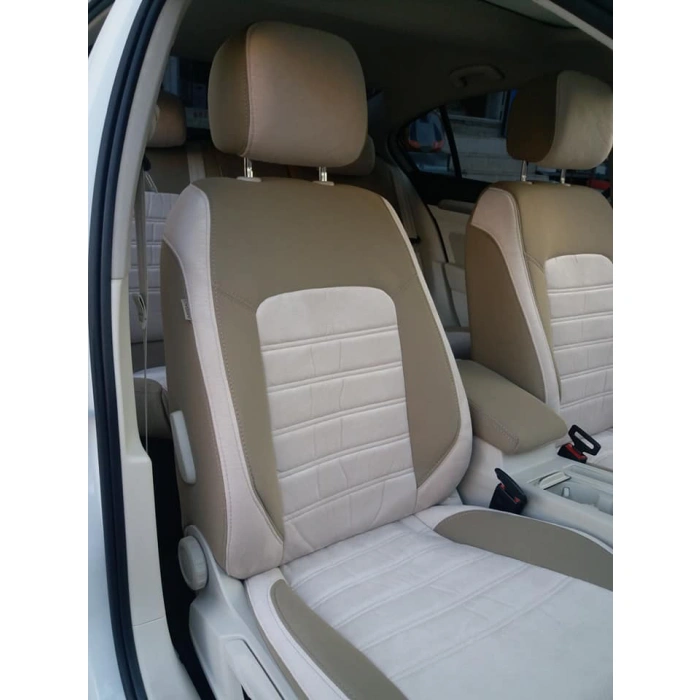 VW Passat B8 Ortalar Krem Tay Tüyü-Kenarlar Maldive Deri