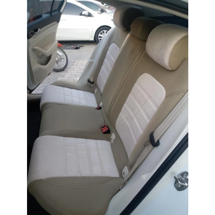 VW Passat B8 Ortalar Krem Tay Tüyü-Kenarlar Maldive Deri