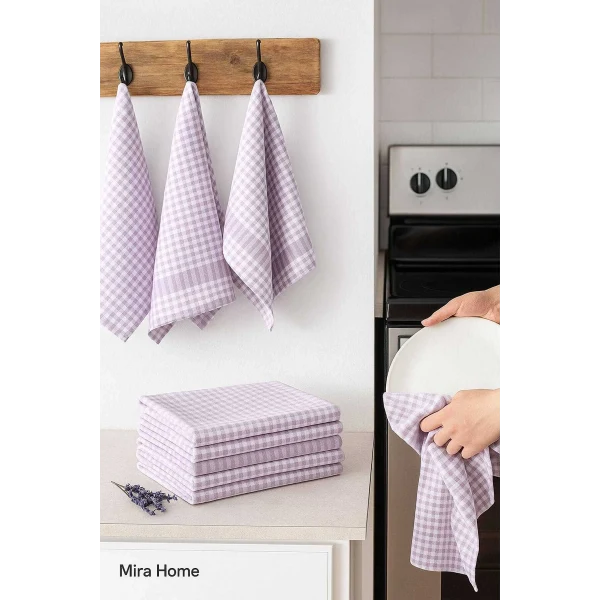 10 lu Lüks Bulaşık Kurulama Bezi ve Mutfak Peçetesi 50x70 Cm Daily Lila