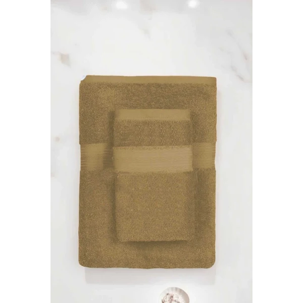 2 Parça Battal Lüks Premium Banyo Spa Havlu Takımı 90x170 Cm Kahve
