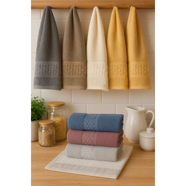 6 Parça Mutfak Havlusu Seti %100 Pamuklu Tendy