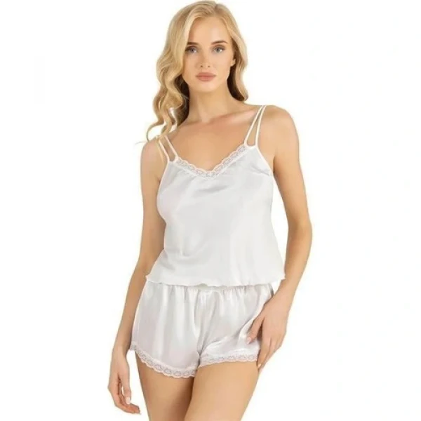 Arias Closet Ekru Saten Şort Takımı 9210