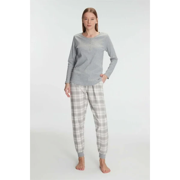 Anıl Pamuklu Uzun Kol Pijama Takımı