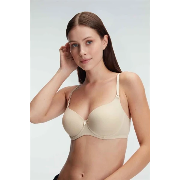 Arias Closet Ten Balenli Desteksiz Dolgusuz Askıları Çıkabilen Günlük Klasik T-Shirt Sütyeni