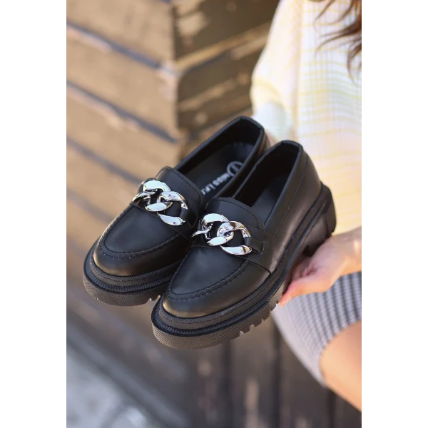 Biga Siyah Cilt  Ayakkabı