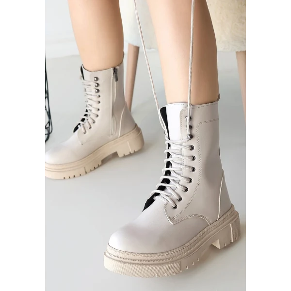 Caxa Nude Cilt Bağcıklı Bot