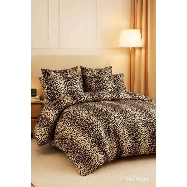 Çift Kişilik Pamuklu Nevresim Takımı Wild Leopard