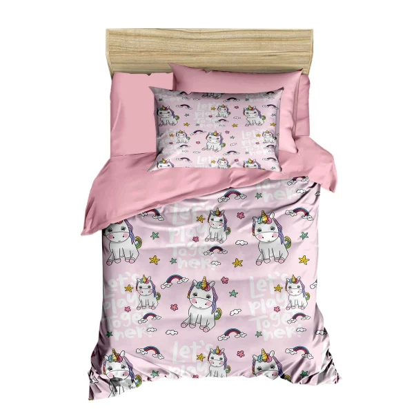 Dijital Baskılı 3d Pamuklu Yenidoğan Bebek Nevresim Takımı Lets Play Together