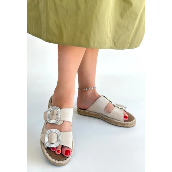 Hertas Siyah Nubuk Tokalı Terlik