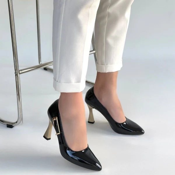 Motya Kırmızı Rugan Topuklu Ayakkabı