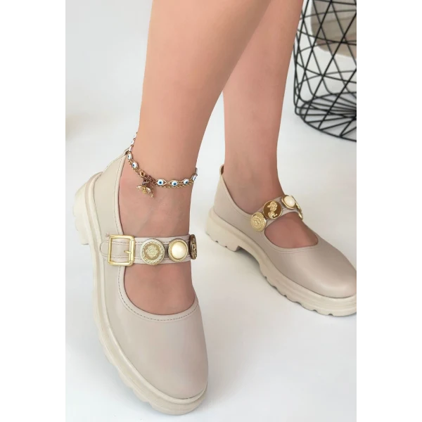 Okira Kahverengi Cilt Oxford Ayakkabı