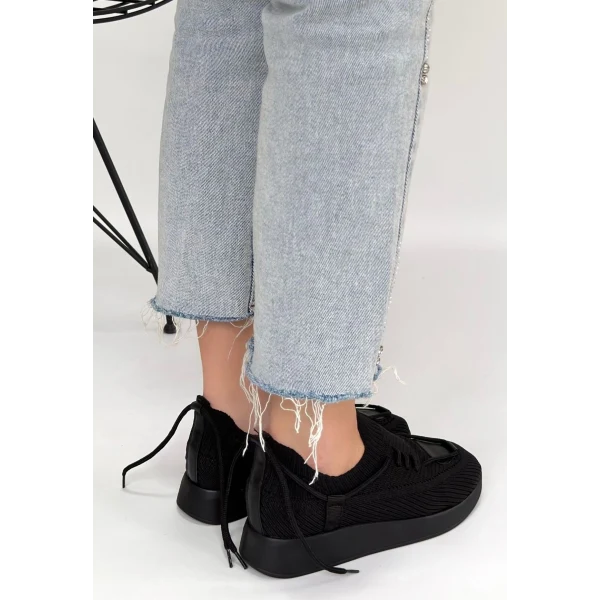 Renji Bej Triko Bağcıklı Spor Ayakkabı