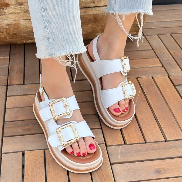 Stan Siyah Cilt Sandalet