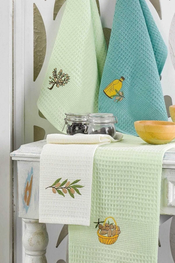 6 Parça Mutfak Kurulama Bezi 30 X 50 Cm Mint