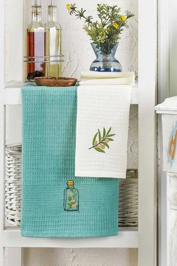 6 Parça Mutfak Kurulama Bezi 30 X 50 Cm Mint