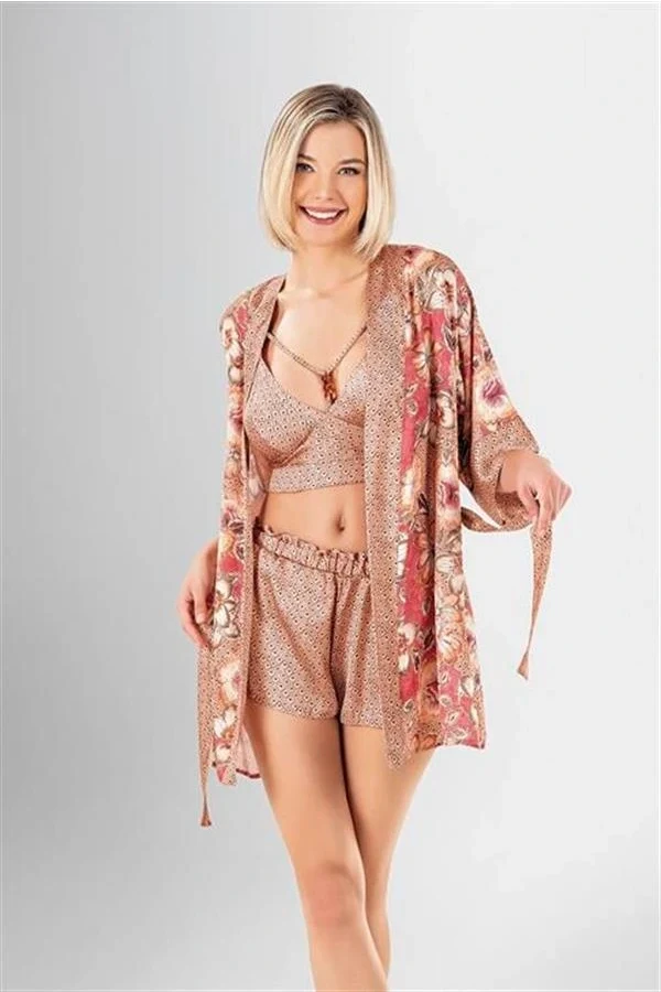 Arias Closet 3lü Şort Takımı Desenli