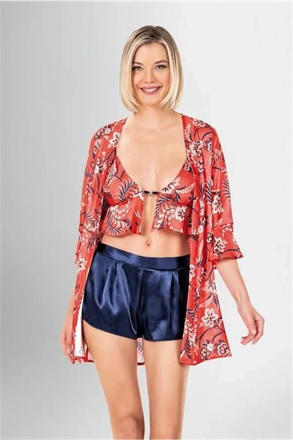 Arias Closet 3lü Şort Takımı Desenli