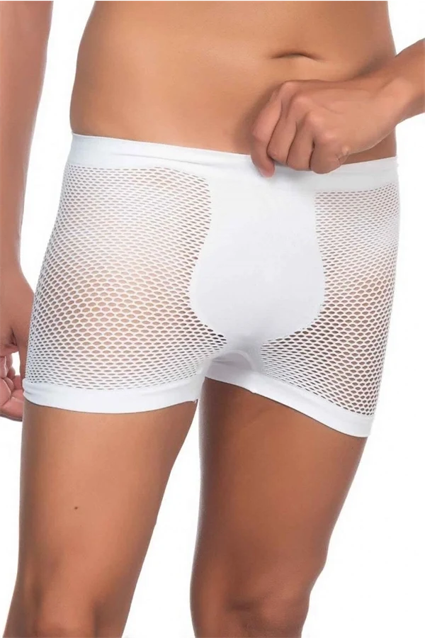 Arias Closet Beyaz MI Emay 2106 Fileli Soft Erkek Boxer
