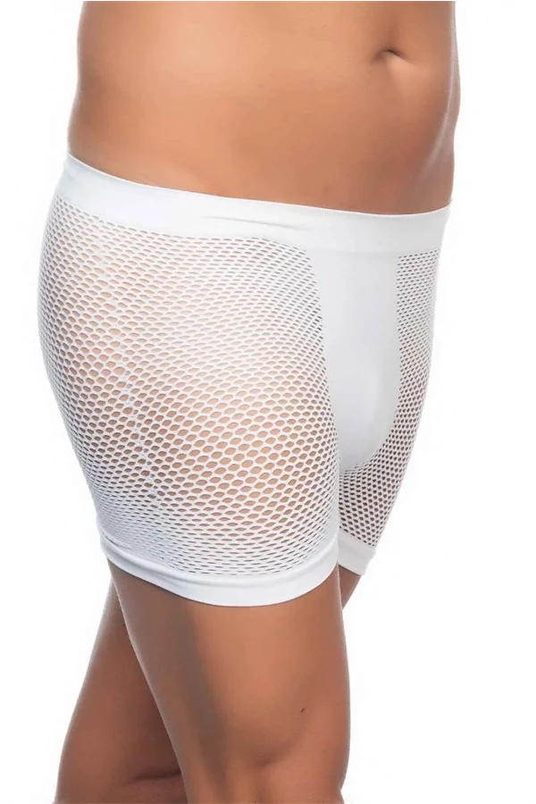 Arias Closet Beyaz MI Emay 2106 Fileli Soft Erkek Boxer