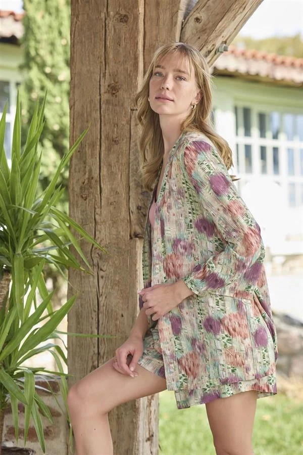 Arias Closet Desenli 3lü Alt Üst Takım