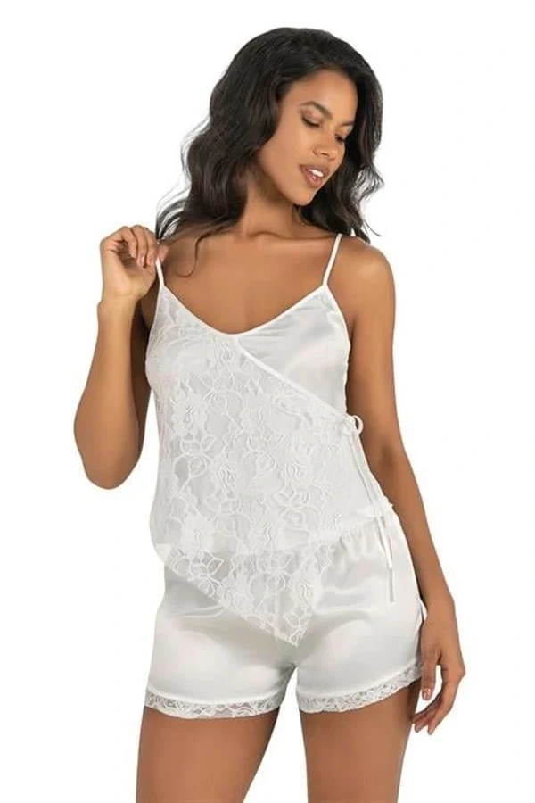 Arias Closet Ekru Saten Şort Takımı 9204