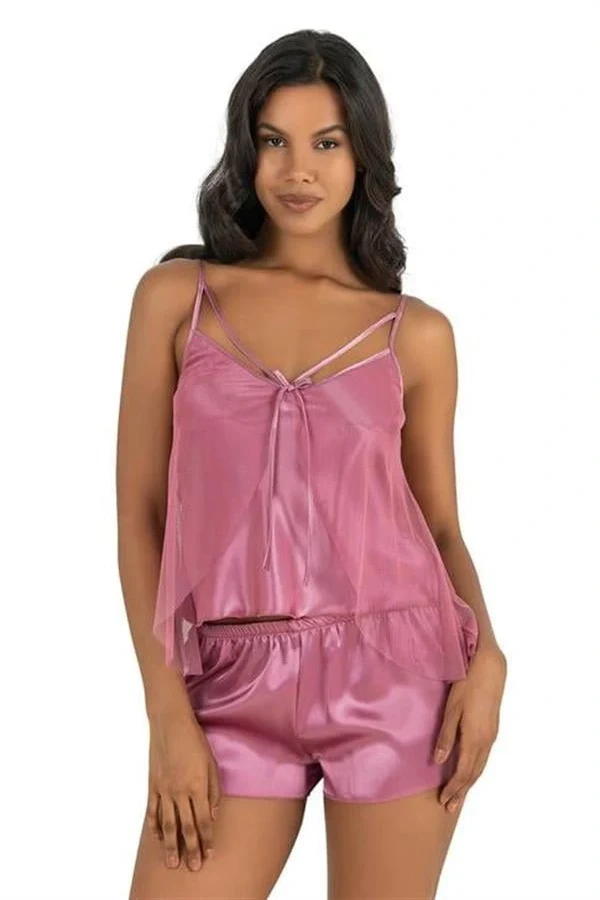 Arias Closet Gül kurusu Saten Şort Takımı
