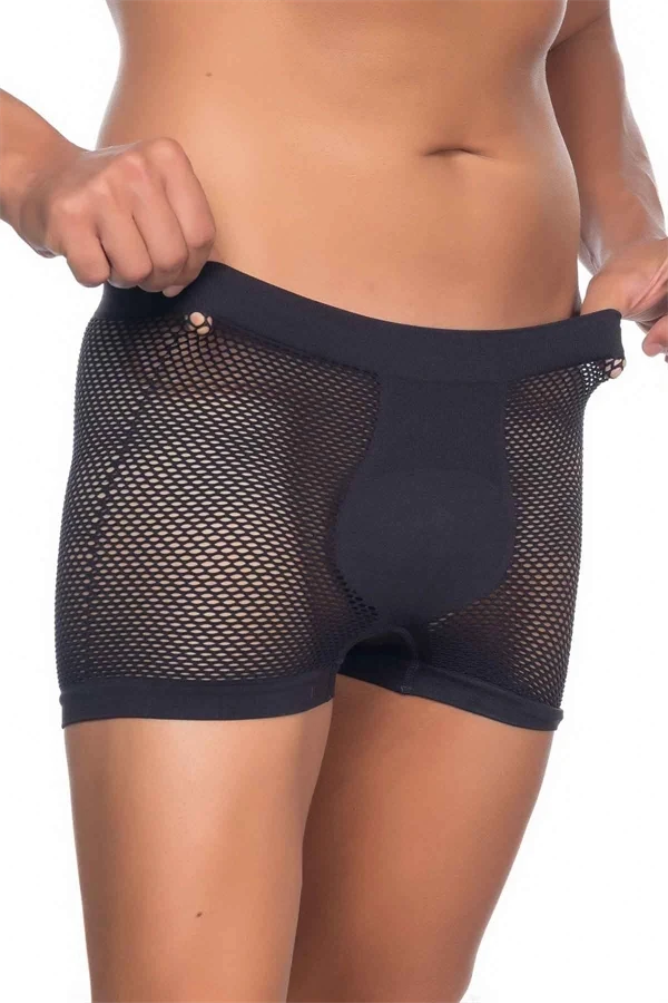 Arias Closet Siyah MI Emay 2106 Fileli Soft Erkek Boxer