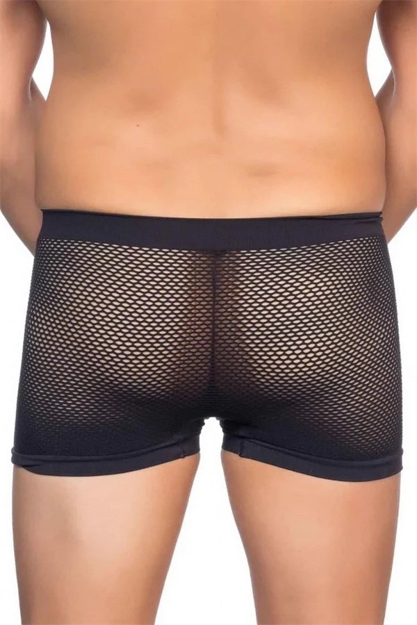 Arias Closet Siyah MI Emay 2106 Fileli Soft Erkek Boxer