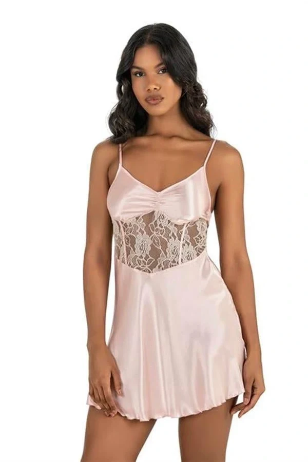 Arias Closet Somon Kısa Saten Gecelik 8239