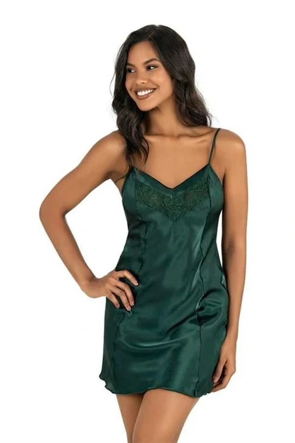 Arias Closet Yeşil Kısa Saten Gecelik 8231