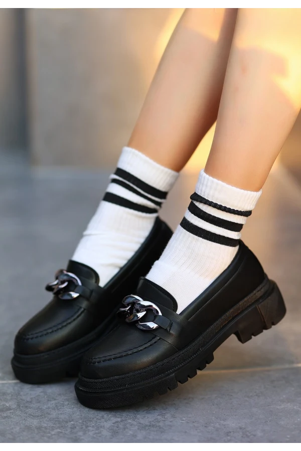 Biga Siyah Cilt  Ayakkabı