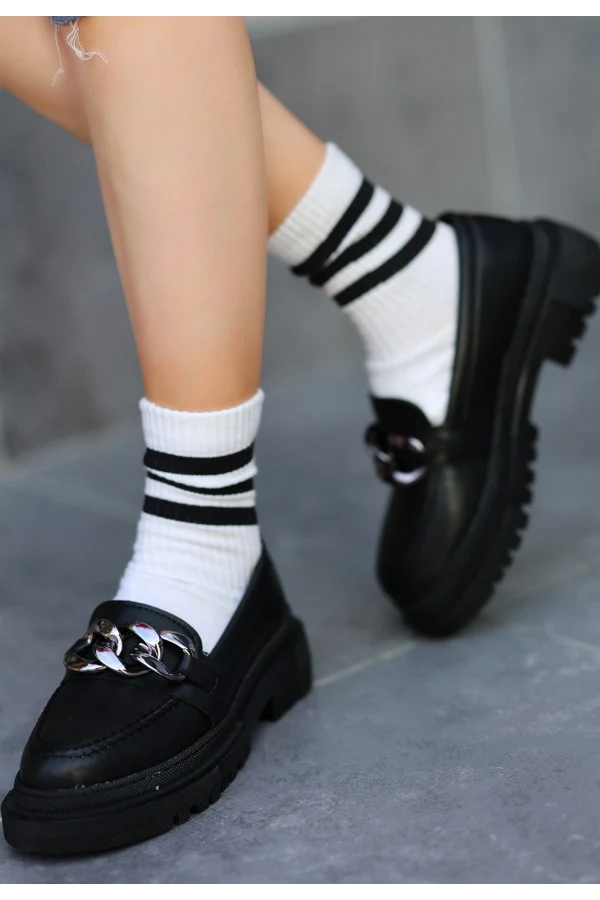 Biga Siyah Cilt  Ayakkabı