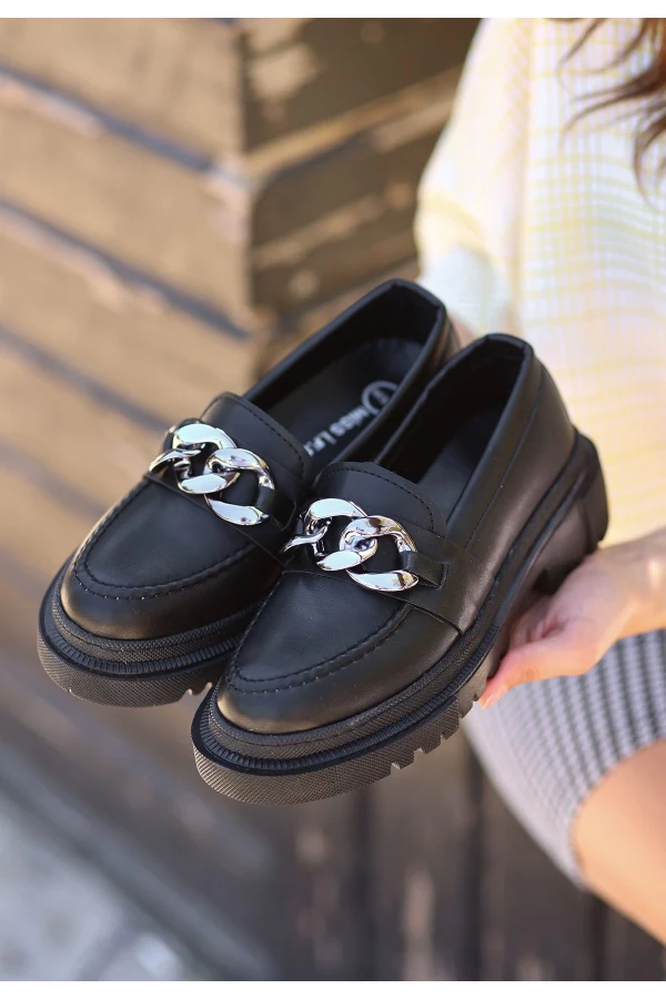 Biga Siyah Cilt  Ayakkabı