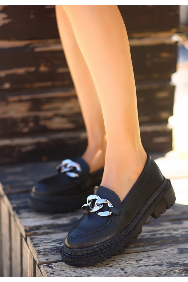 Biga Siyah Cilt  Ayakkabı