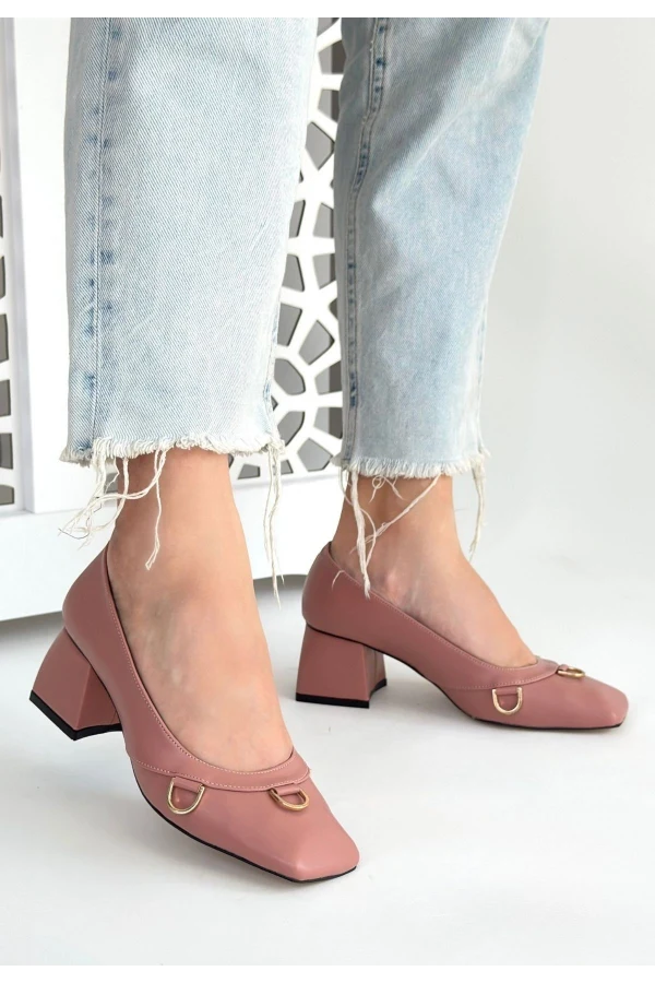 Cande Pudra Cilt Topuklu Ayakkabı