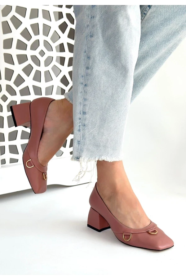 Cande Pudra Cilt Topuklu Ayakkabı