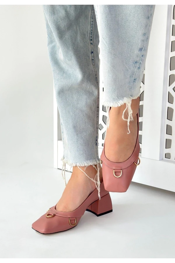 Cande Pudra Cilt Topuklu Ayakkabı