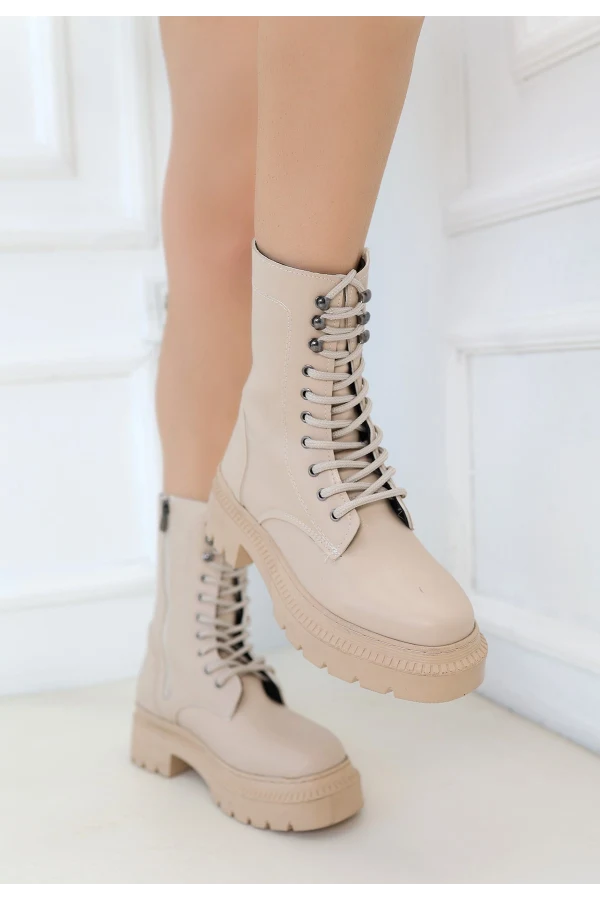 Caxa Nude Cilt Bağcıklı Bot