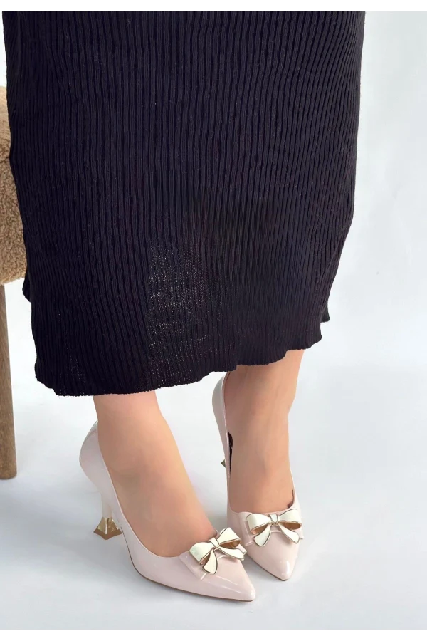 Coby Bej Rugan Topuklu Ayakkabı