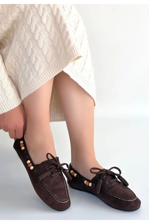 Elora Kahve Süet Babet