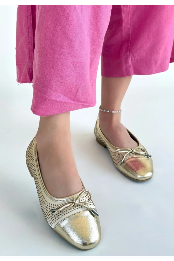 Etya Gold Cilt Babet Ayakkabı
