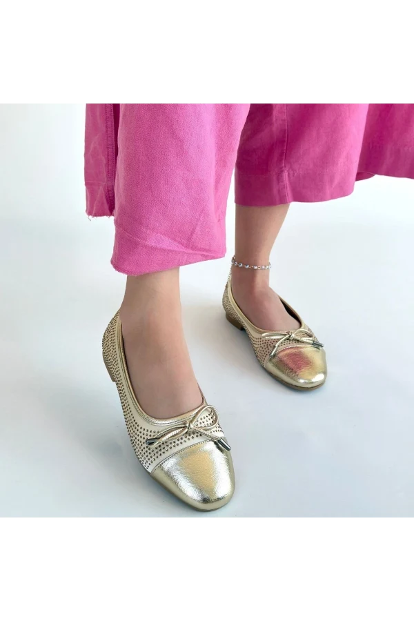 Etya Gold Cilt Babet Ayakkabı