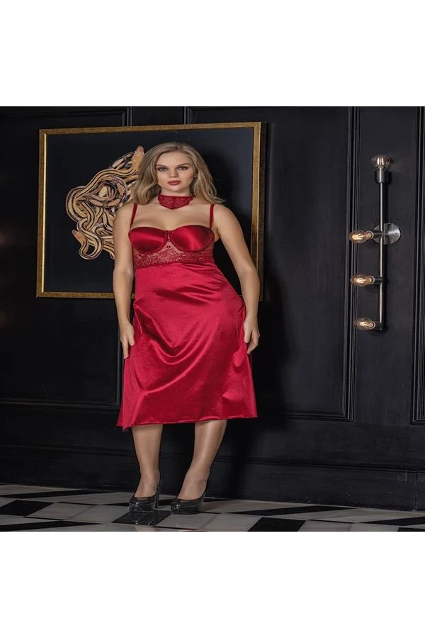 Gallipoli 31642 Bayan Gecelik, Boyunluk ve String Takım