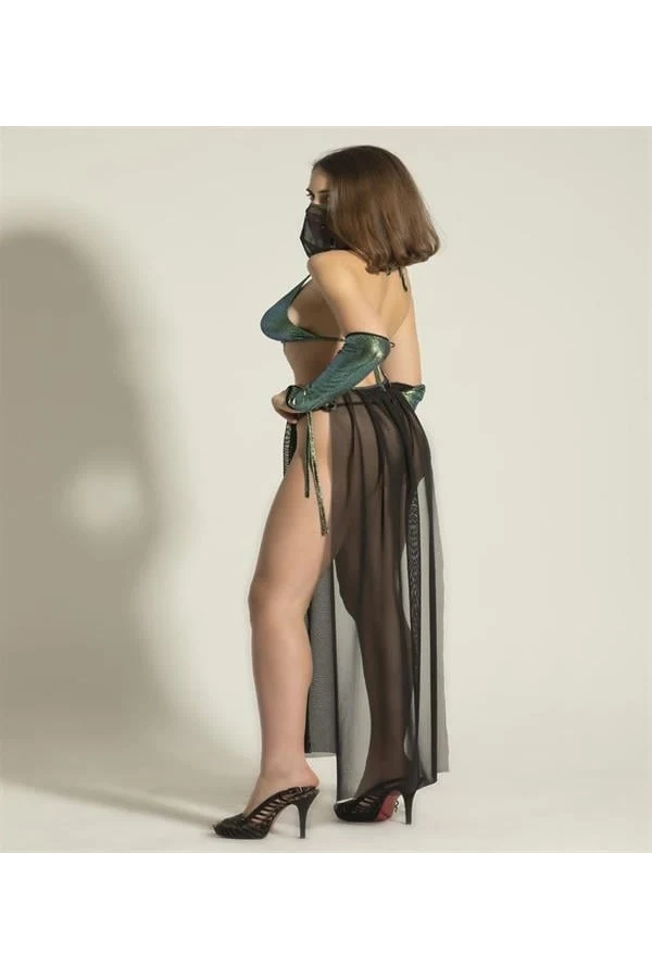 Gallipoli 6456 Bayan Sütyen, Maske, Eldiven, Etek ve String  Takım