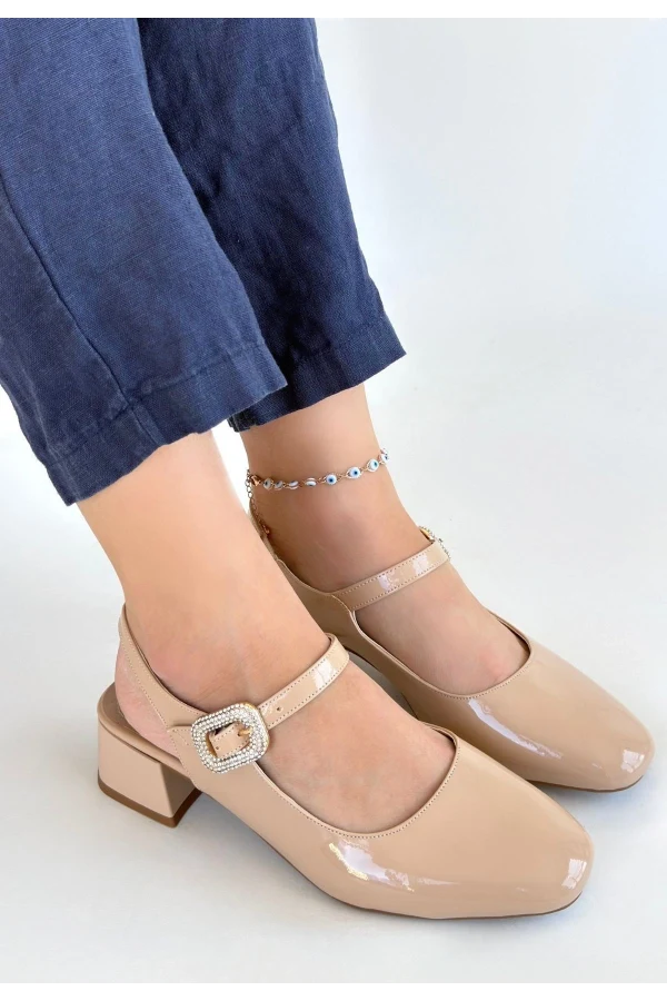 Gowe Nude Rugan Topuklu Ayakkabı