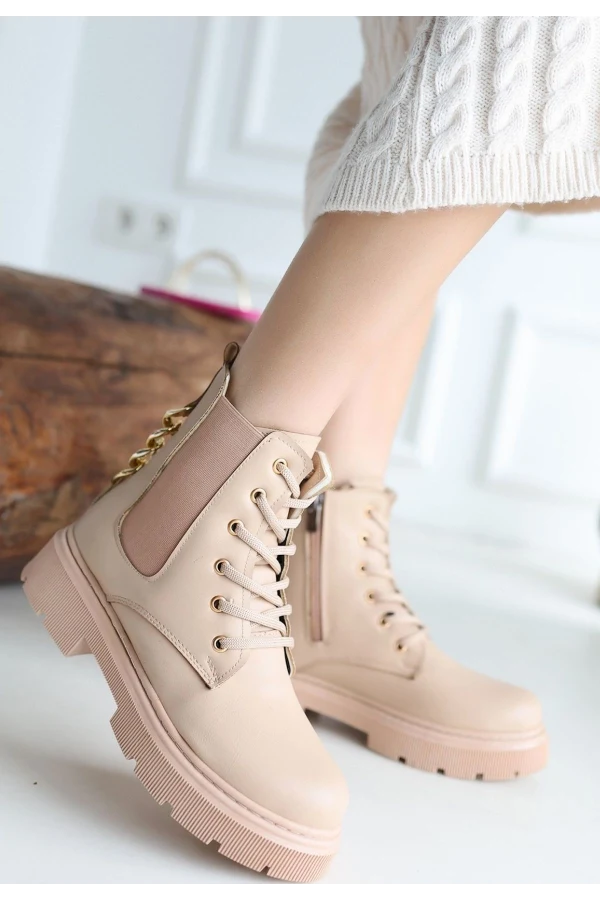 Harte Nude Cilt Bağcıklı Bot