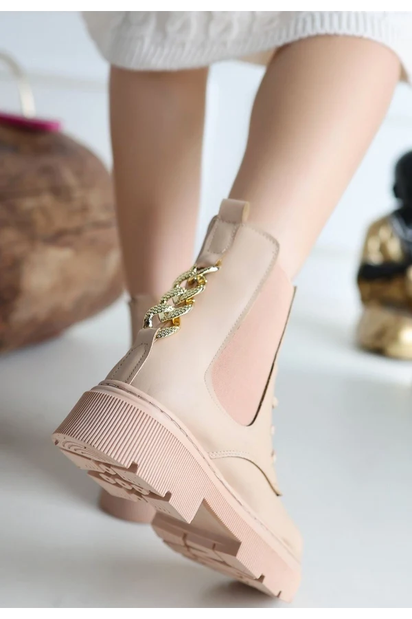 Harte Nude Cilt Bağcıklı Bot